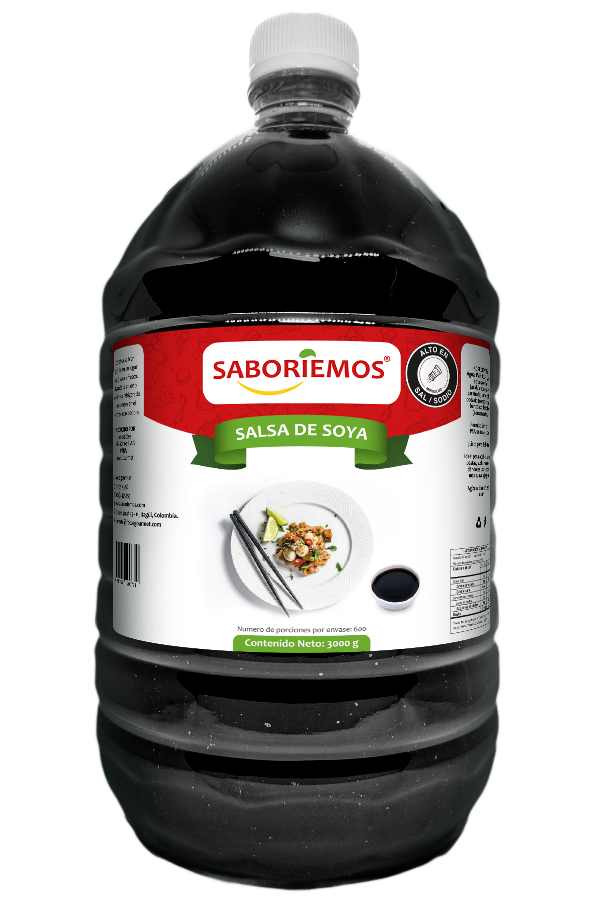 SALSA DE SOYA 3000g Saboriemos 🚛 Envios a toda Colombia